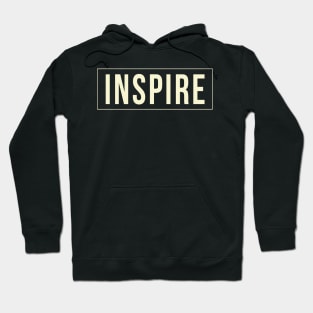 Inspire Typography Inspirational Word Retro White Hoodie